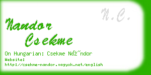 nandor csekme business card